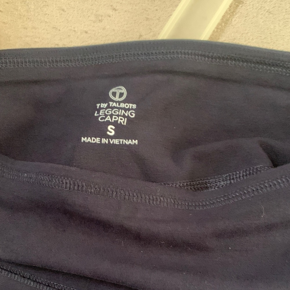 Talbots  Navy High-Waist Ponte Leggings with Side Pockets - Picture 6 of 6